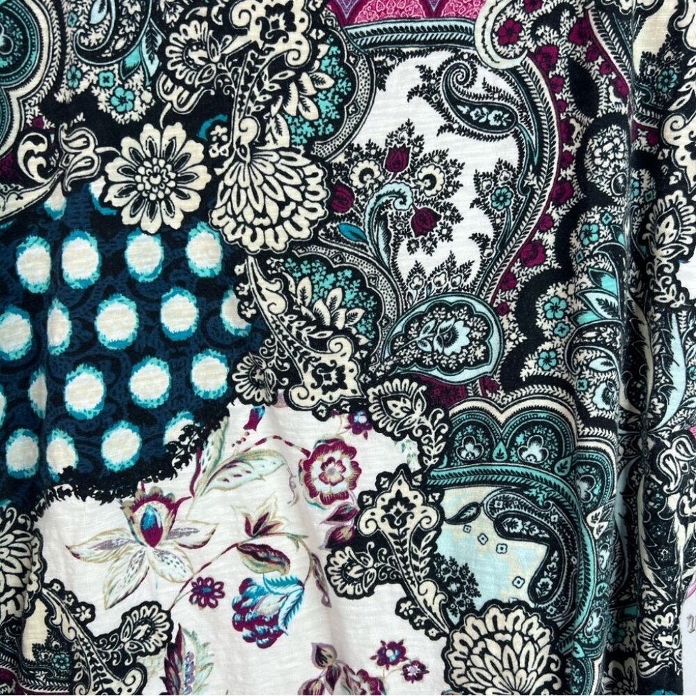 Chico's Tshirt Tee Patchwork Style Top Multicolor… - image 5